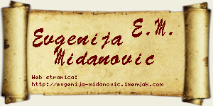 Evgenija Midanović vizit kartica